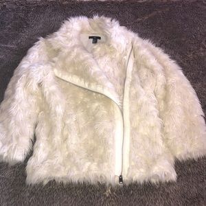 White Faux Fur Jacket